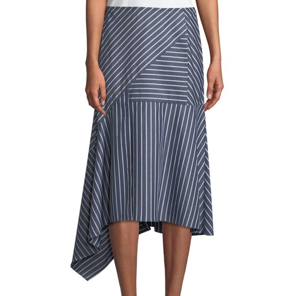 Lafayette 148 New York Tori Imperial Stripes Skirt Size 2 - Picture 1 of 6